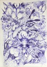 60cm x 42cm BIC Kugelschreiber auf Papier