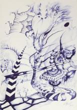 60cm x 42cm BIC Kugelschreiber auf Papier