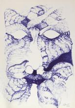 60cm x 42cm BIC Kugelschreiber auf Papier