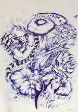 60cm x 42cm BIC Kugelschreiber auf Papier