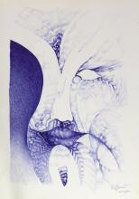 60cm x 42cm BIC Kugelschreiber auf Papier