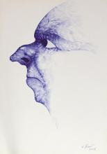 60cm x 42cm BIC Kugelschreiber auf Papier