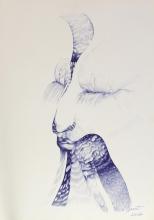 60cm x 42cm BIC Kugelschreiber auf Papier
