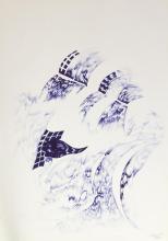 60cm x 42cm BIC Kugelschreiber auf Papier