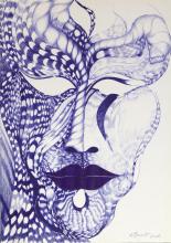 60cm x 42cm BIC Kugelschreiber auf Papier