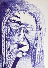 60cm x 42cm BIC Kugelschreiber auf Papier