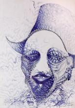 60cm x 42cm BIC Kugelschreiber auf Papier