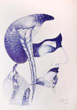 60cm x 42cm BIC Kugelschreiber auf Papier