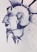 60cm x 42cm BIC Kugelschreiber auf Papier