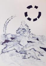 60cm x 42cm BIC Kugelschreiber auf Papier