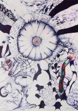 60cm x 42cm BIC Kugelschreiber auf Papier