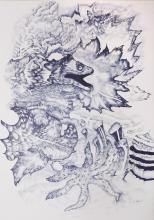 60cm x 42cm BIC Kugelschreiber auf Papier