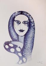 60cm x 42cm BIC Kugelschreiber auf Papier