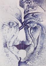 60cm x 42cm BIC Kugelschreiber auf Papier